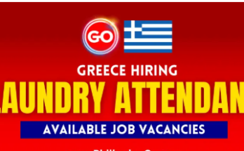 Laundry Attendant Jobs in Greece 2025 – Apply Now